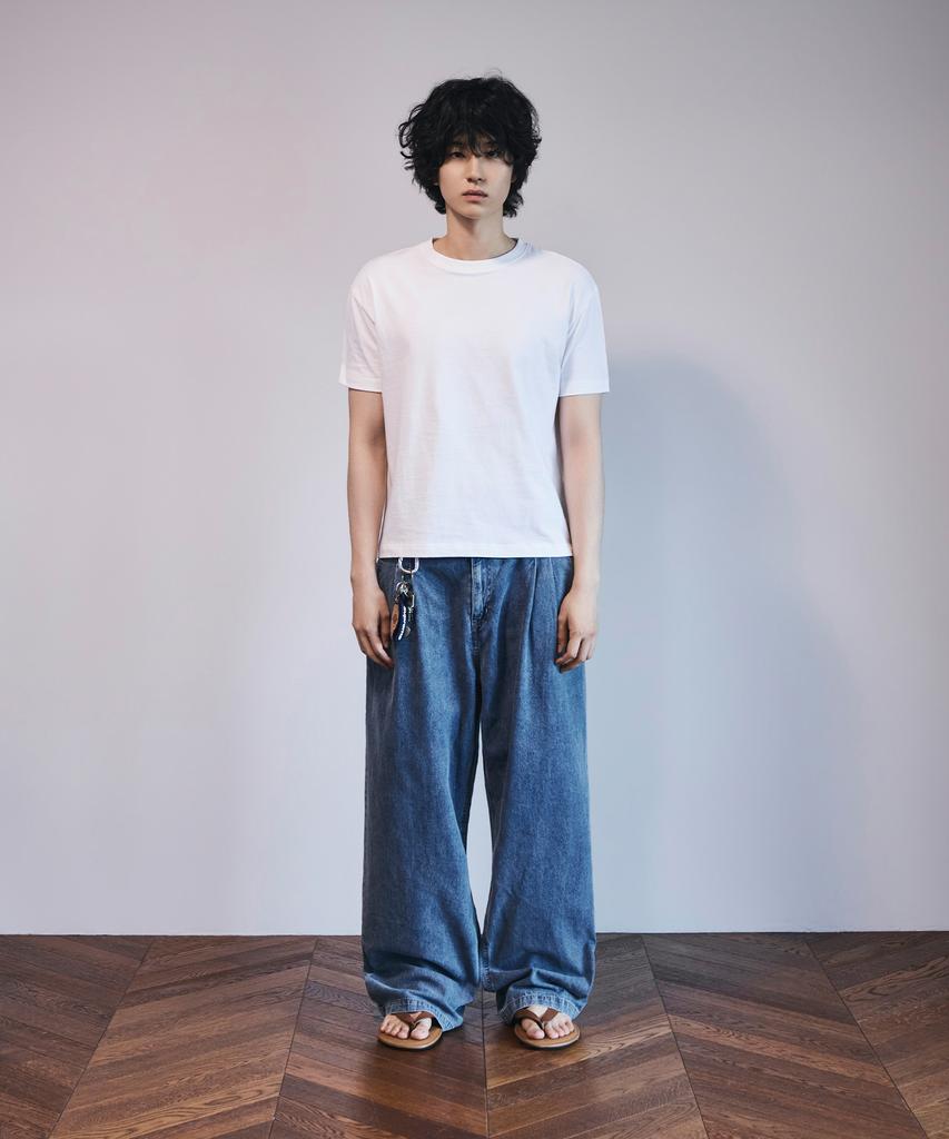 SIGNATURE All Day Cool Half-Banding Like Linen Denim Pants [Light Indigo]