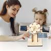 1 Set DIY Solar Artificial Satellite Model Kit Educational Handmade Wooden Puzzle Satellite Model Kids Science Exploration