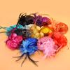 1Pc Hair Clips Feather Ladies' Hair Accessories Flower Girl Fascinator Hat Headwear Pearl Beaded Decor