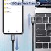Удлинительный кабель USB C под углом 90 градусов, передача питания 100 Вт, передача данных 10 Гбит/с, USB 3.1 Gen 2, плетеный кабель «папа-мама»