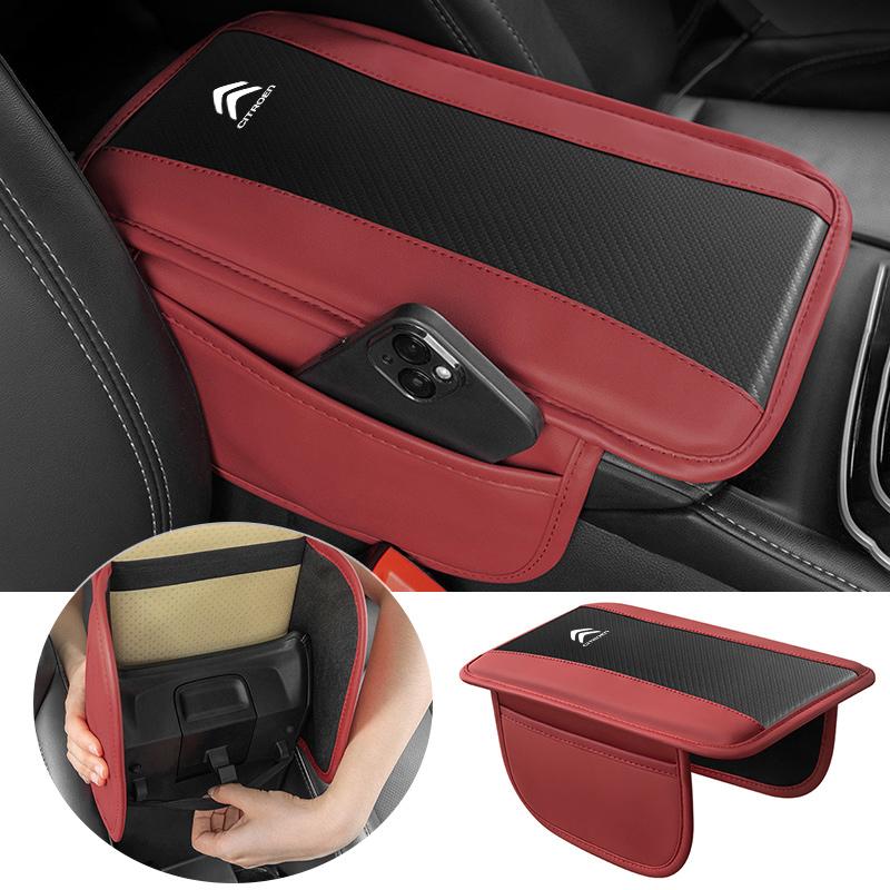 AXSR8 Leather Car Armrest Box Pad Arm Rest Protection Cushion Cover Accessories for Citroen C1 C2 C3 C4 C5 C6 C8 C4L DS3 DS4 DS5 DS5LS