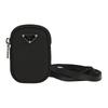 Prada Triangular logo handbag fabric shoulder bag unisex couple style black
