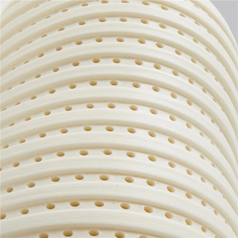 Подушка из натурального латекса с хлопковым чехлом Мягкая Поддержка без давления Облегчение боли в шее Подушка для сна на боку, спине и животе