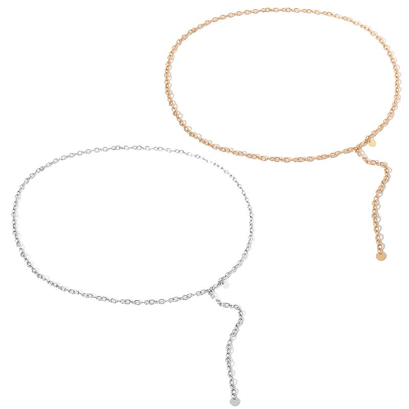 Модный женский пояс-цепочка на талию из металла, золотого и серебряного цвета, пояс-цепочка для рубашек, одежды, аксессуаров