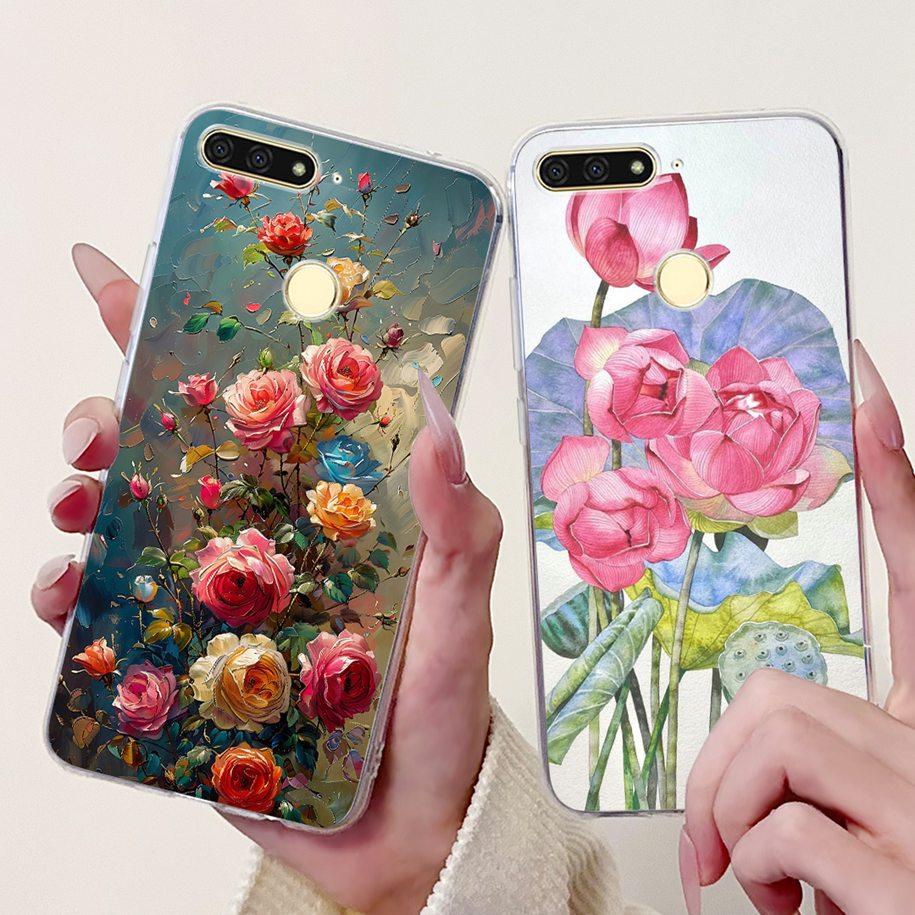 For Huawei Y6 2018 Case ATU-L21 ATU-L22 Cover Luxury Marble Butterfly Soft Silicone Phone Cover For Huawei Y6 Prime 2018 Carcasa