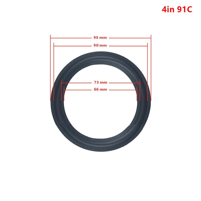 1Pc Black Speaker Rubber Repair 4/5/6.5/8/10Inch Suspension Surround Folding Ring Full Range Woofer Speaker Replacements