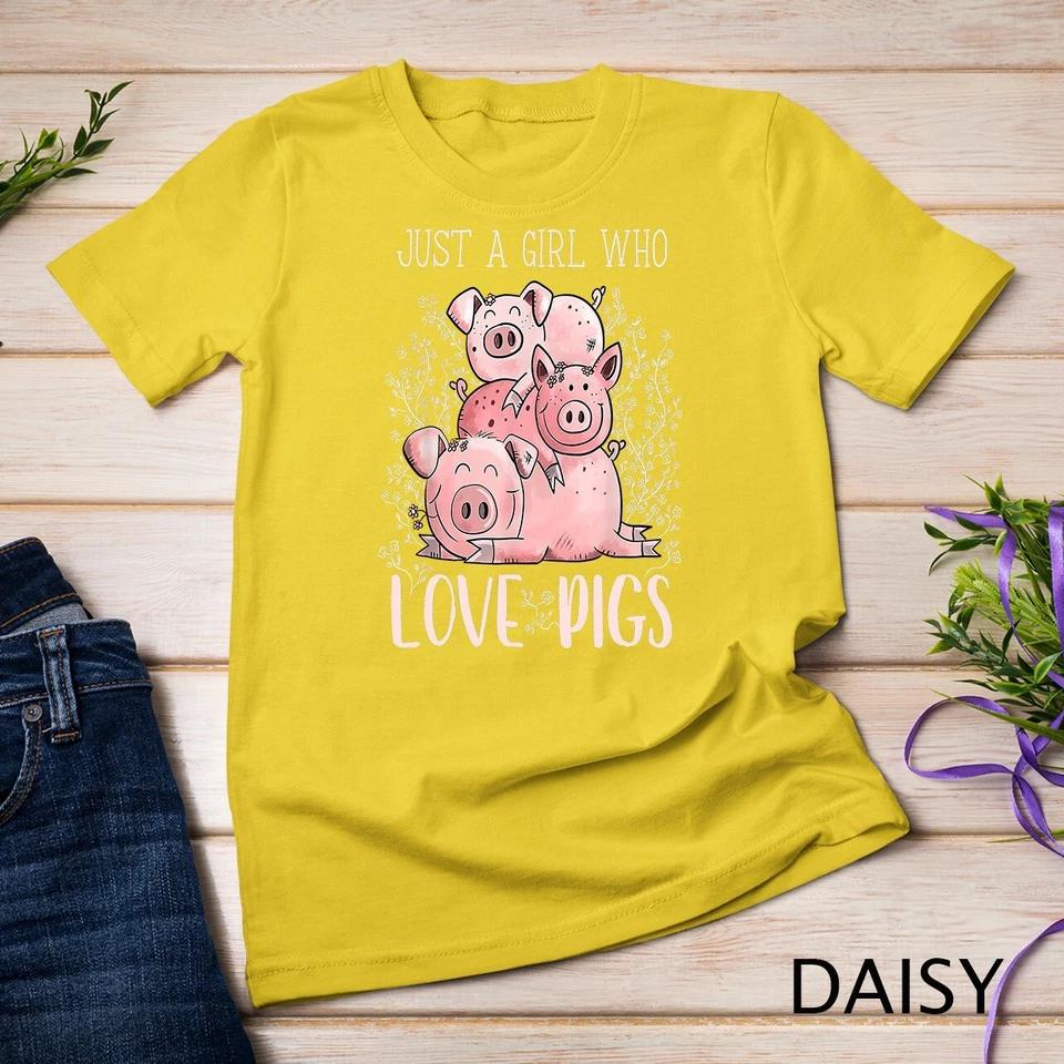 Just A Girl Who Loves Pigs for Pig Lover Unisex T-shirt 3
