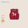 JELLYBABY Детский вязаный жилет с пони для девочки