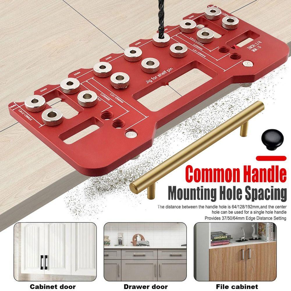 Aluminum Zinc Zinc Alloy Straight Hole Drilling Template Precision Shelf Pin Drilling Guide Jig  Furniture