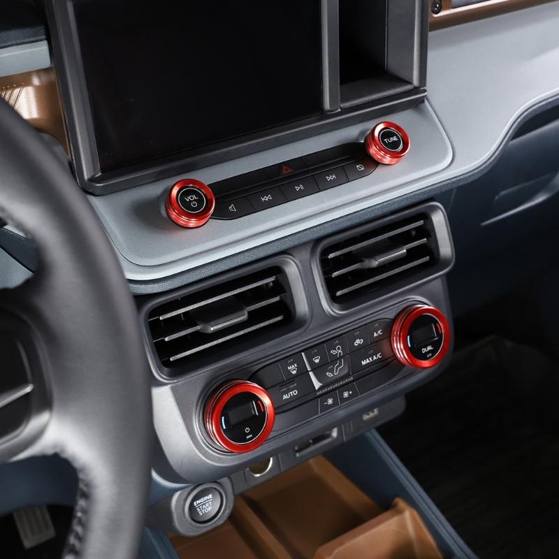 5 шт. алюминиевые автомобильные переключатели кондиционера воздуха кнопка ручка отделка крышка ручка громкости защитные кольца аксессуары используемые для транспортных средств