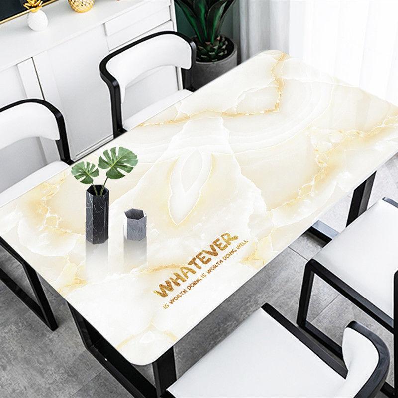 1pcs PVC Printed Table Cloth Waterproof Kitchen Oil-Proof Table Mat Oil-proof Anti-scalding Coffee Table Party Rectangular Table Cover