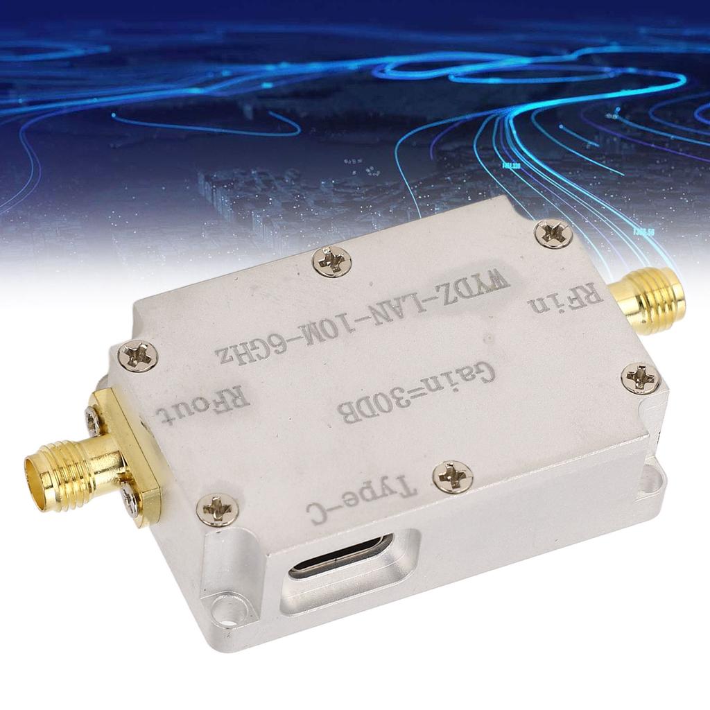 Широкополосный усилитель RF с низким уровнем шума LNA 10M‑6Ghz с высоким коэффициентом усиления SMA Female Connector для радио