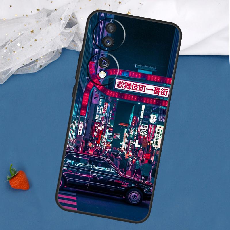 Чехол «Неоновый Токио Ночью» для Honor Magic 8 7 5 6 Pro 200 400 50 70 90 Lite Win RT X8c X8b X9a X9b X9c X9d