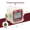 K24 Turbine Flow Meter Water Fuel Flow Water Meter Electronic Turbine Flow Meter Sensor for Urea Kerosene Gasoline Water