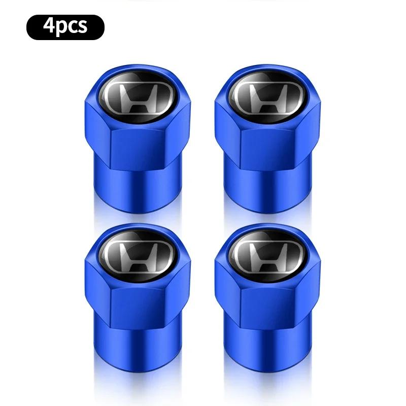 4Pcs Metal Car Wheel Tire Air Valve Caps Stem Covers For Honda civic accord fit jazz pilot CRV odyssey passport shuttle HRV