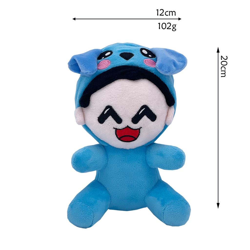 OMZ Plush Toy Hooded Boy Cute Girl Figure Stuffed Doll Soft Plushie for Kids Birthday Gift 8 Inch