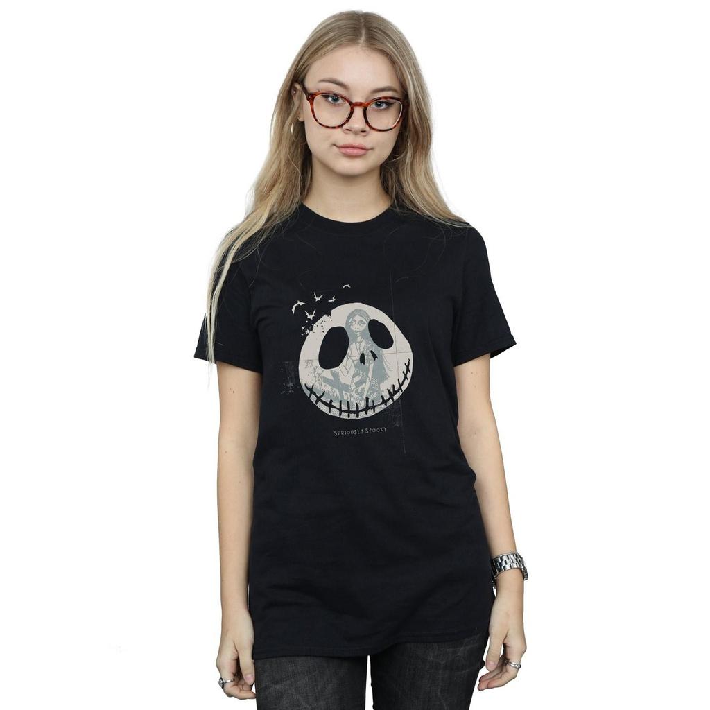 Disney Womens/Ladies Nightmare Before Christmas Seriously Spooky Cotton Boyfriend T-Shirt