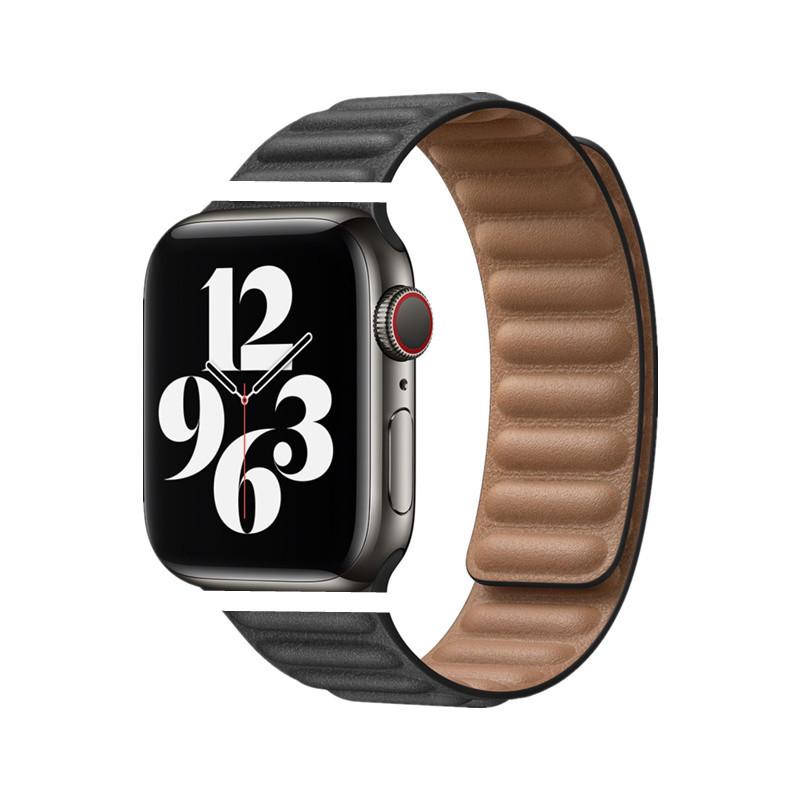 Apple Watch Fine Woven Twill Leather Magnetic Band for Series 5-9 & SE
