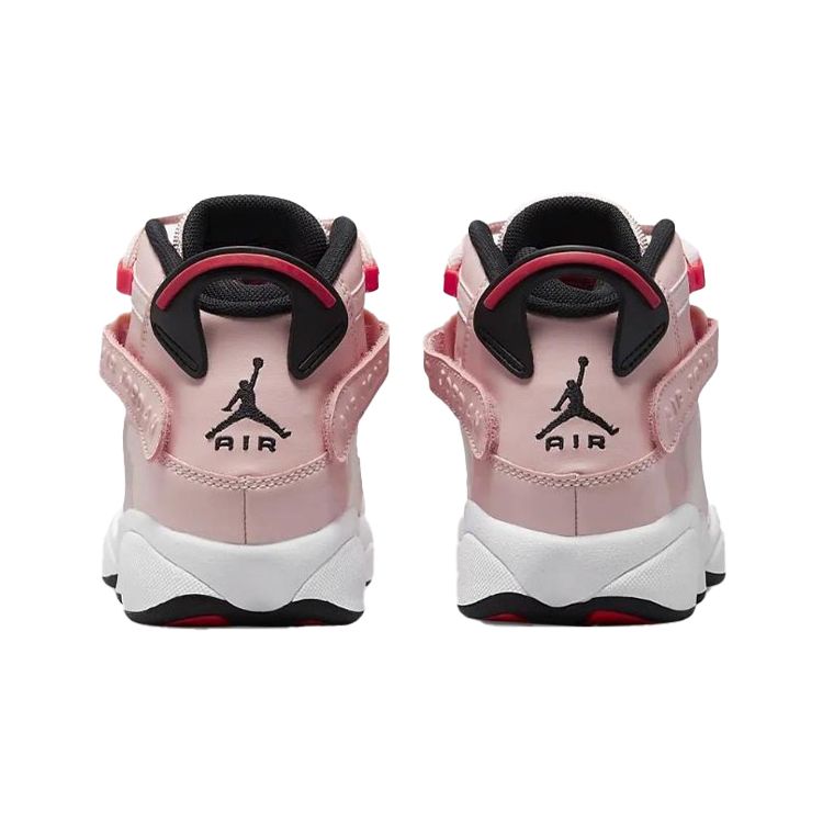 Air Jordan 6 Rings GS Atmosphere Детские кроссовки Розовый Инфракрасный-23 Сзади 323419-602