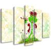 Five Piece Picture Canvas Print Frog