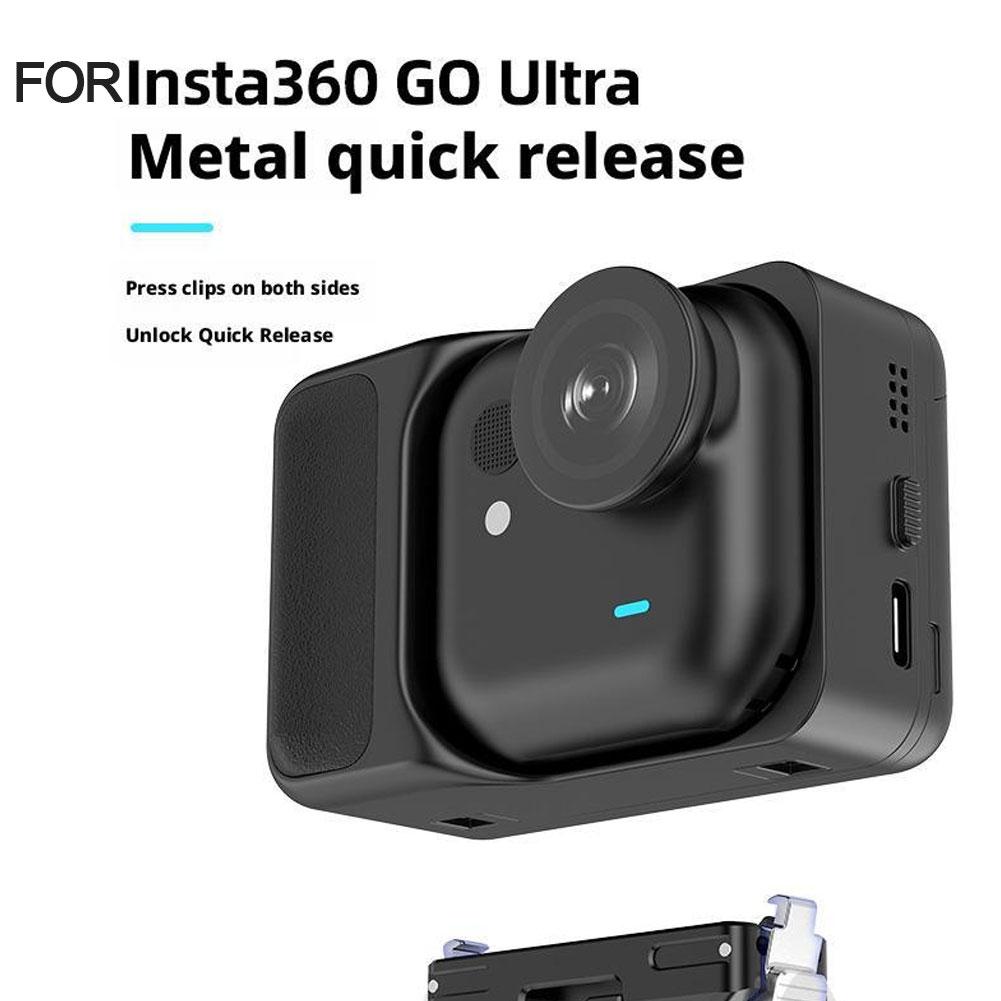 Metal Magnetic Quick Release Base For Insta360 Go Ultra Aluminum Alloy Extension Mount Adapter Holder Bracket Camera Accessories
