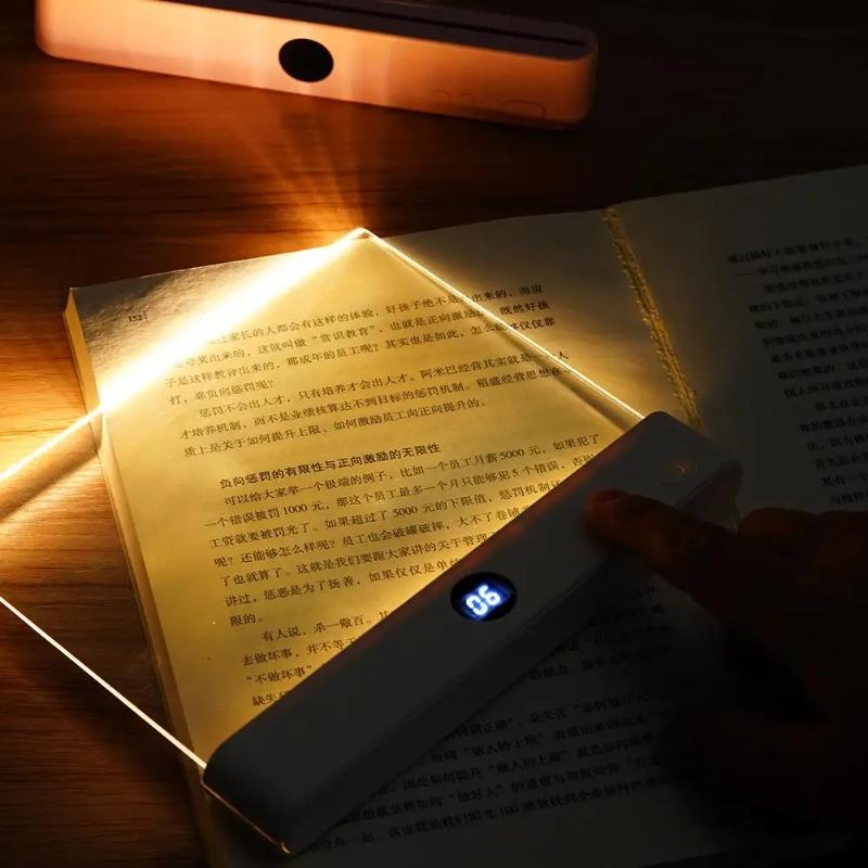 LED Reading Light for Reading at Night in Bed Flat Book Lights for Book Lovers for Reading Illuminator Panel Plate Lamp Board