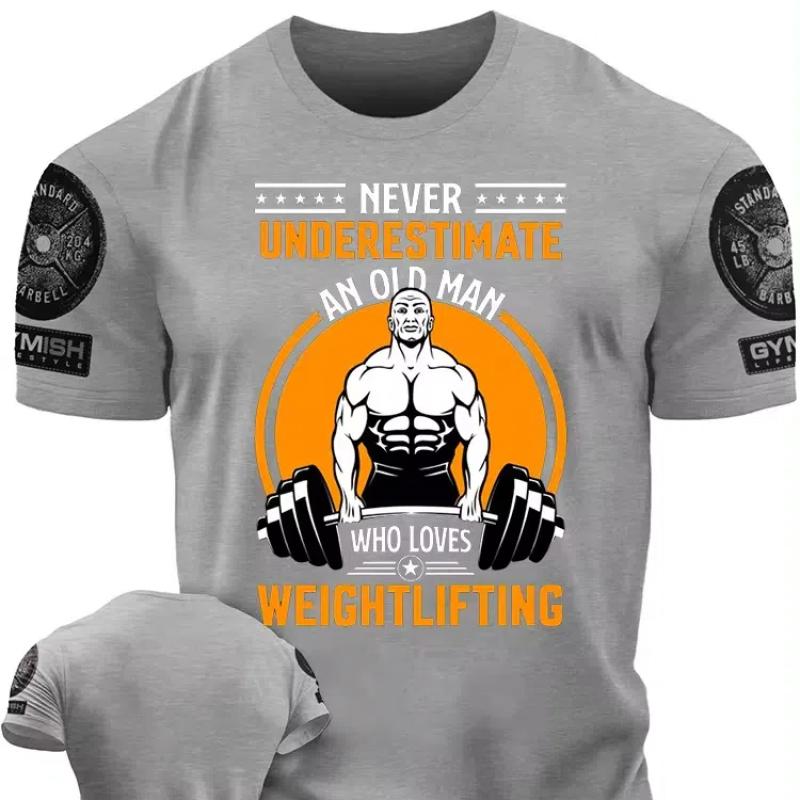 2024 Европа и США летняя повседневная мужская футболка для спортзала Футболка в мужском стиле с короткими рукавами быстросохнущая футболка