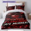 Clube De Regatas Flamengo Custom Name Pattern Bedding Quilt Set Quilt Cover Pillowcase Home Birthday Gift(1 * duvet cover + 2 * pillowcase, without co