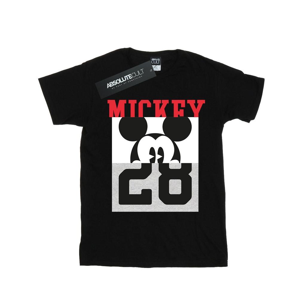 Disney Womens/Ladies Mickey Mouse Notorious Split Cotton Boyfriend T-Shirt