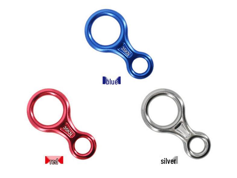 Aluminum Alloy 35KN Figure-Eight Descender for High-Altitude Rock Climbing and Abseiling
