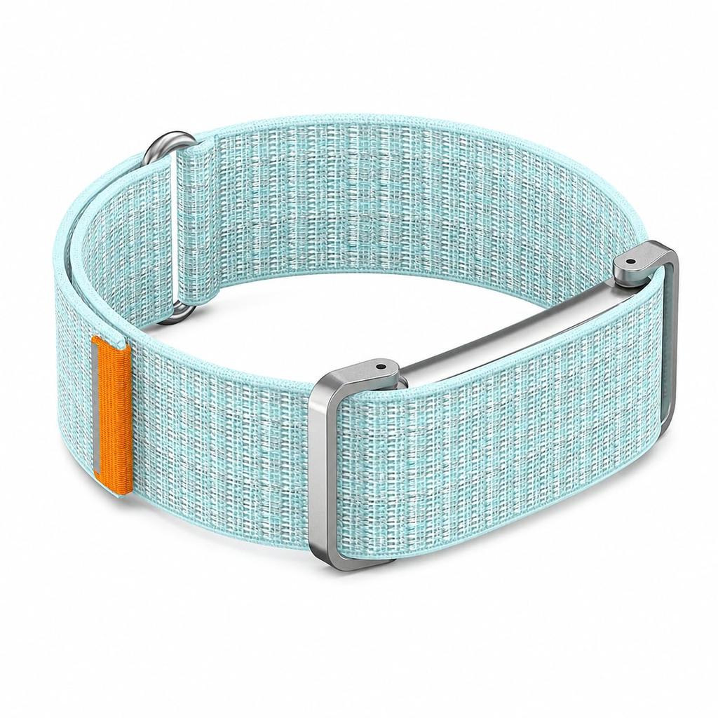 Metal Protective Case Nylon Strap For Google Fitbit Air Ultra-Slim Feather-Light Breathable Quick Release Replacement Wrist Band
