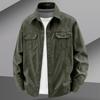 Винтажная мужская рубашка из 100% хлопка в стиле сафари, многокарманный топ с лацканами, весна-осень, с длинным рукавом, молодежная, свободного кроя, больших размеров M-6XL