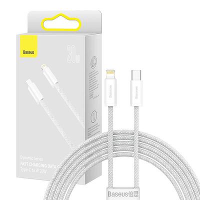 Кабель USB-C на Lightning Baseus Dynamic Series, 20 Вт, 2 м (Белый)