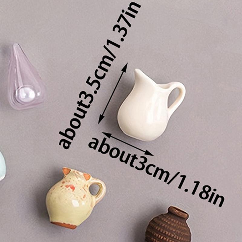 Набор из 8 шт. Мини-керамическая ваза Дизайн Магнит Магнит на холодильник Сделай сам Магнит на холодильник Для цветка Для цветка Украшения для холодильника