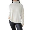 Autumn and Winter Casual High Collar Button Women's Knitted Sweaters