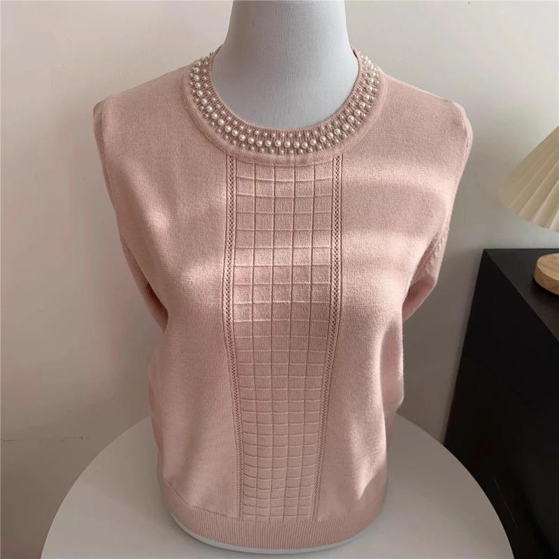Women Plus Size Loose Fit Short Sleeve Knit Sweater For Middle Aged Ladies Autumn Spring Base Top