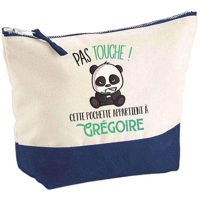 Trousse de maquillage - PLANETEE - Grégoire Pas touche Panda - Grand format - Coton - Impression sublimation HD (Made in France)