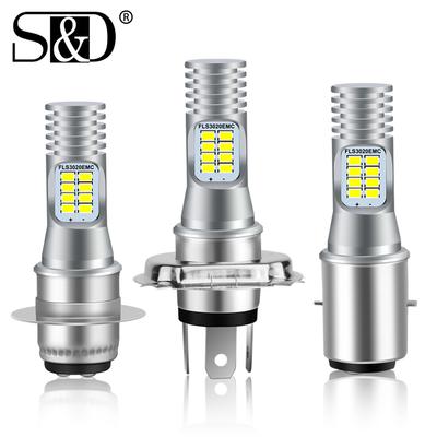 1 шт. мотоцикл AC DC 10 В 60 В H4 BA20D H6 P15D светодиодные фары Blubs 10000LM 15 Вт 16SMD H6M P15D-25-1 фары для скутера 6000K белые фары дальнего/ближнего света