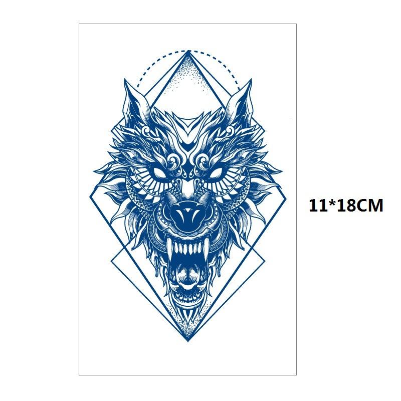 Herbs Gradual Change Jellyfish Planet Feather Snake Big Pattern Geisha Slowly Color Simulation Water Transfer Tattoo Sticker