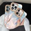 Phone Case: 2D flat lambskin suitable for iPhone 18 17 16 15 14 13 Pro cases, dreamy flow patterns, pink-purple shimmering sea, Christmas and Hallowee