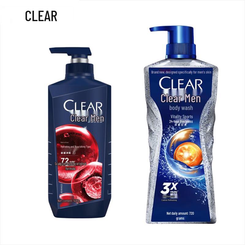 Clear Men's Shampoo & Shower Gel Combo