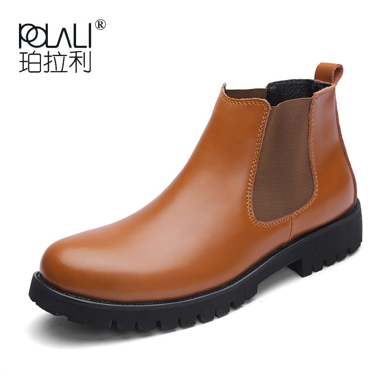 Fashion Genuine Leather Chelsea Boots Men Winter Split Leather Snow Boots Men Footwear Warm Plush Fur Winter Casual Boots For Men Size47