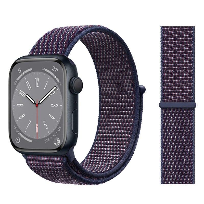Нейлоновый ремешок-петля для Apple Watch Band 49 мм, 44 мм, 45 мм, 41 мм, 40 мм, 42 мм, 38 мм, браслет Correa iwatch series 3, 4, 5, 6 Se 7, 8, ультра, 49 мм, ремешок