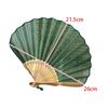 Складной веер в стиле ретро, ​​женский и мужской танцевальный реквизит, свадебный декор для гостиной, шкафа, бамбуковое дерево, шелковый цветок, складной веер