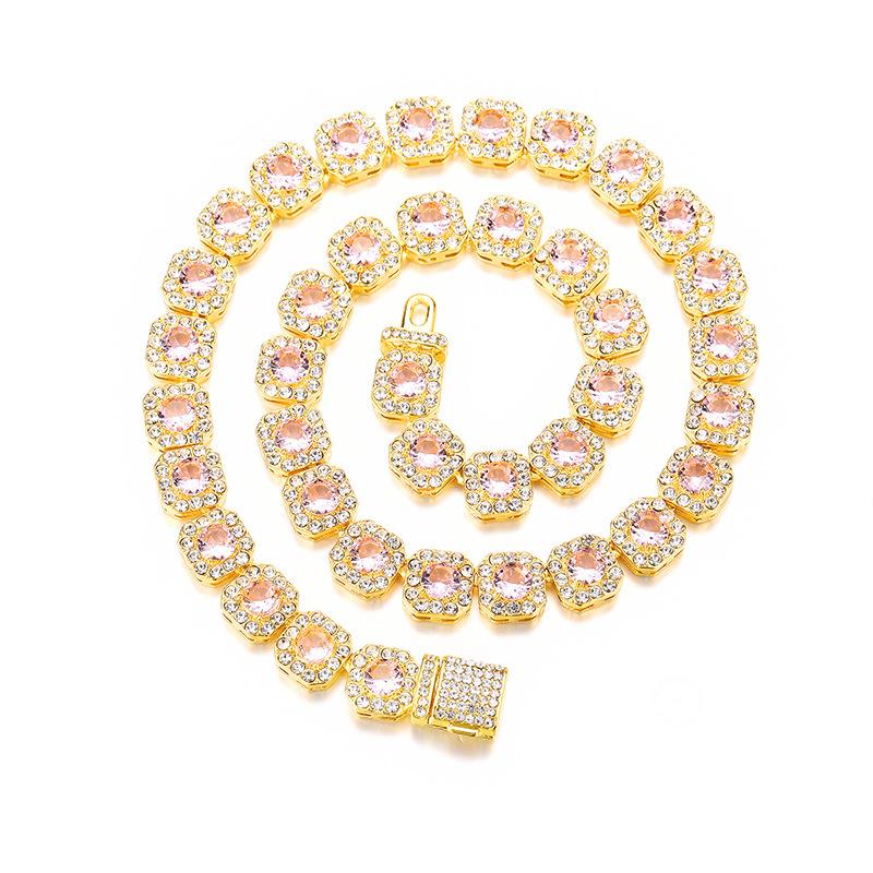 Ожерелье из сахарной цепочки в стиле хип-хоп, высококачественный дизайн, чувство 11 мм, циркониевое ожерелье из сахарной цепочки, кубинская цепочка