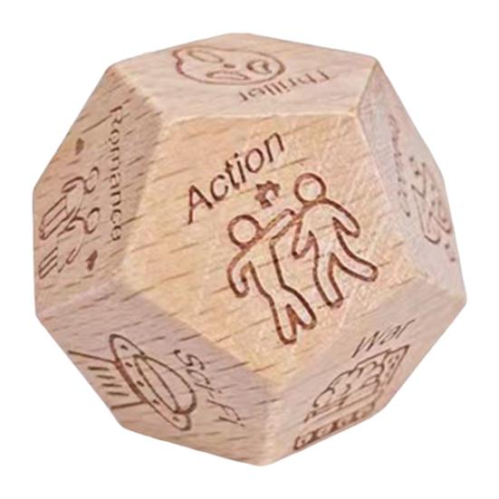 12-гранные игральные кости для принятия решений о еде, деревянные игральные кости для пар, идеи для свиданий, портативные игральные кости для принятия решений о еде на вынос, реквизит для свиданий для взрослых