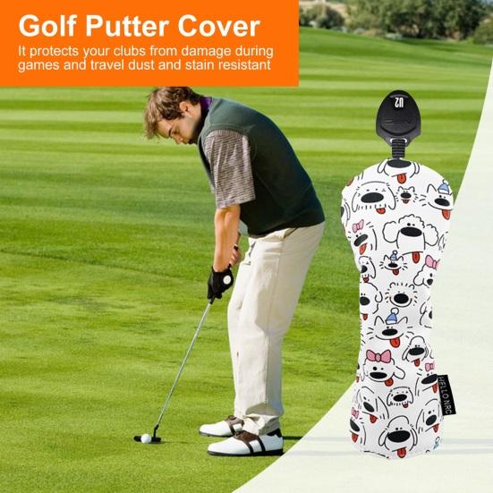 Чехол для клюшек для гольфа, защитный чехол для клюшек Fairway Woods Hybrids, чехол для клюшек для гольфа с изображением мультяшного щенка