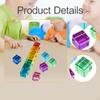 Набор радужных строительных блоков, сенсорная игрушка, красочные гладкие акриловые кубики-самоцветы для мальчиков