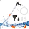 Press-Type Siphon Pump Fish Tank Water Changer Kit Adjustable Water Flow Sand Cleaner Aquarium Gravel Cleaner With Glass Scraper