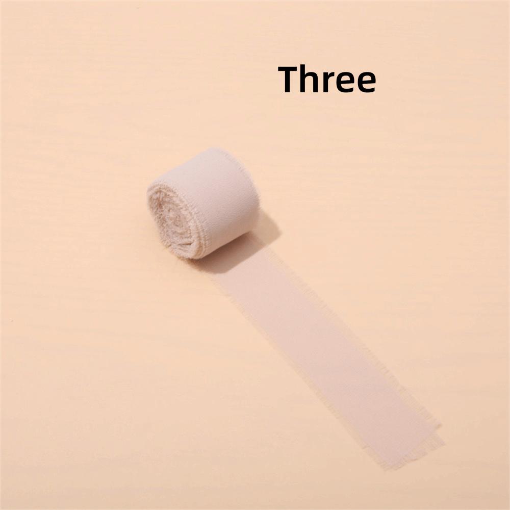 3 Rolls 5m Fringe Chiffon Silk Ribbon DIY Craft Hairy Chiffon Ribbon Wedding Invitations